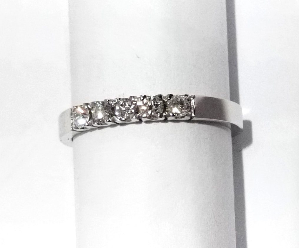 χωρίς τιμή ασφαλείας - Δαχτυλίδι - 14 καράτια Λευκός χρυσός -  0.75ct. tw. Διαμάντι (Φυσικό)  #1.0