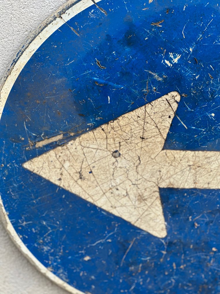 Segnale obbligo direzione a sinistra - Segnale stradale - Metallo #2.1