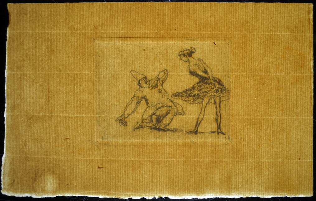 Max Slevogt (1868-1932) - Ballerine et arlequin #4.3