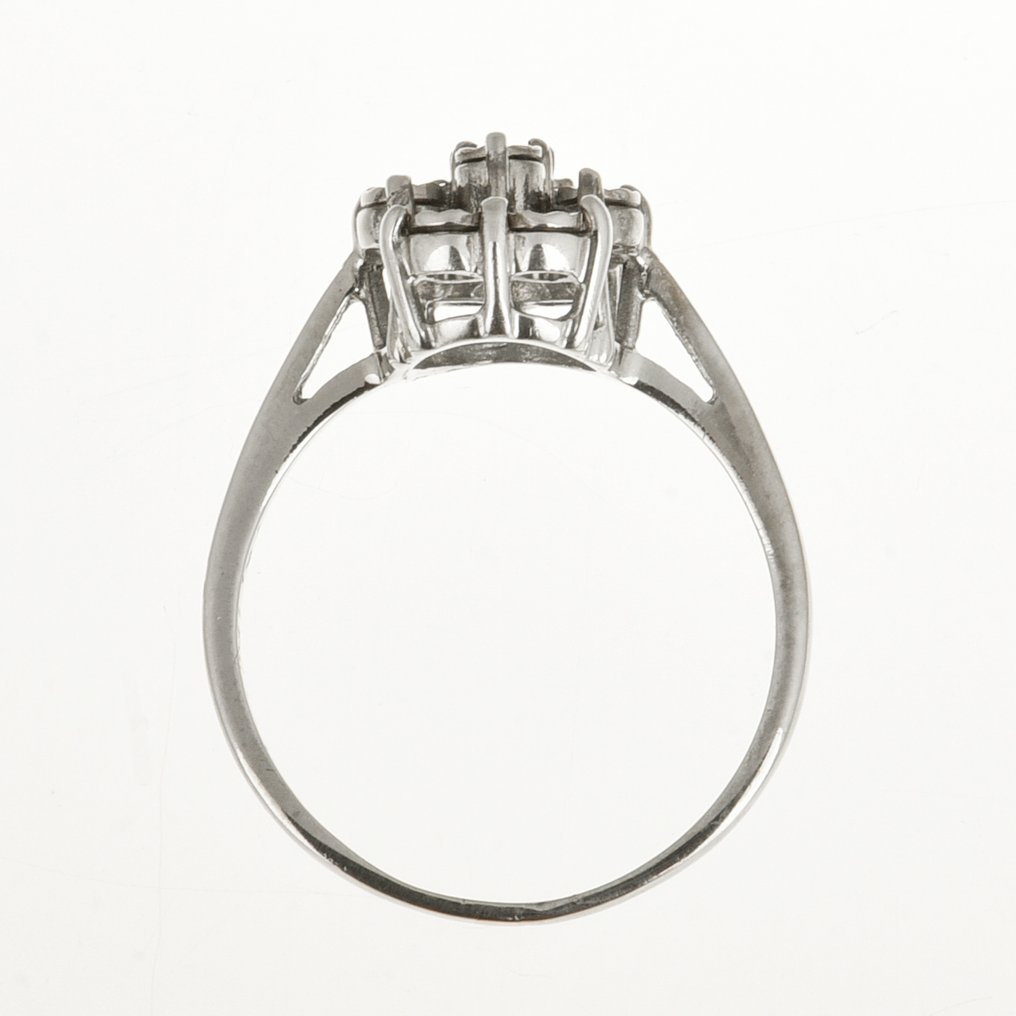 Δαχτυλίδι - 18 καράτια Λευκός χρυσός Διαμάντι (Φυσικό)  #4.3