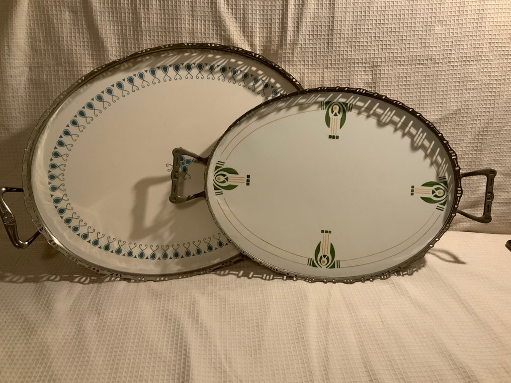 Gebr. Mehner Eulau Ceramic. - Chris van der Hoef - Serving dish (2) - Brass #1.0