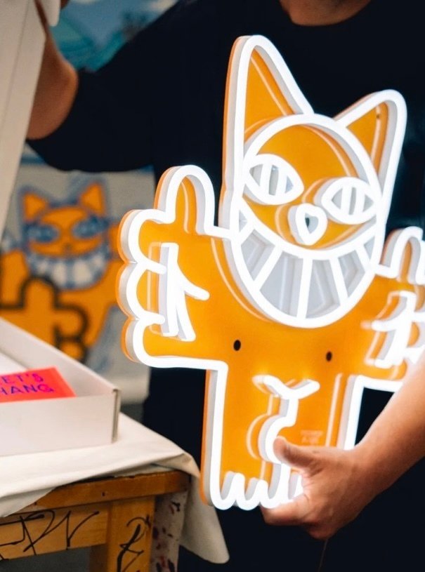 Mr Chat (1977) - 雕塑, Néon Chat édition limitée - 51 cm - 玻璃 #1.0