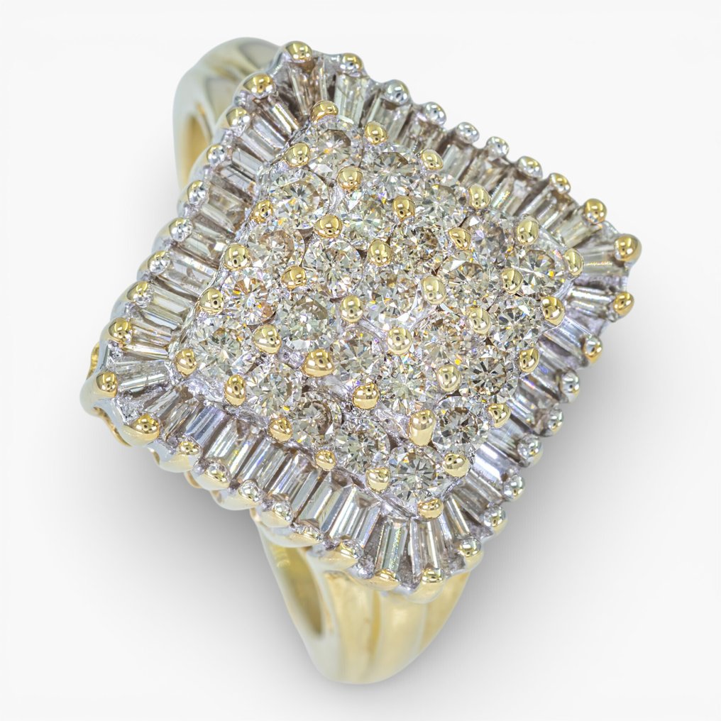 χωρίς τιμή ασφαλείας - Δαχτυλίδι - 14 καράτια Κίτρινο χρυσό, IGI -  1.10ct. tw. Διαμάντι (Φυσικό) #1.0