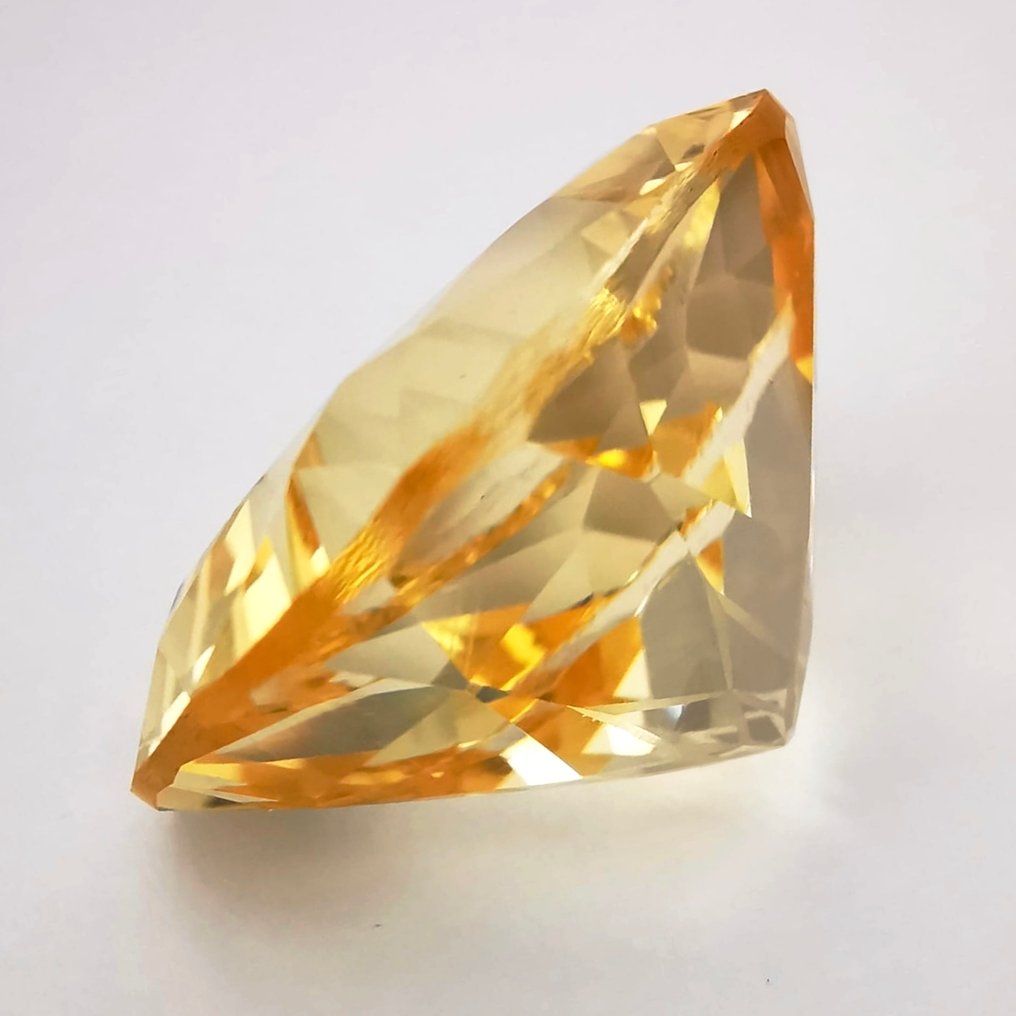 χωρίς τιμή ασφαλείας Κιτρίνης  - 42.37 ct - Antwerp Laboratory for Gemstone Testing (ALGT) - Λουλούδι Κόψιμο Φως Κίτρινο #1.0