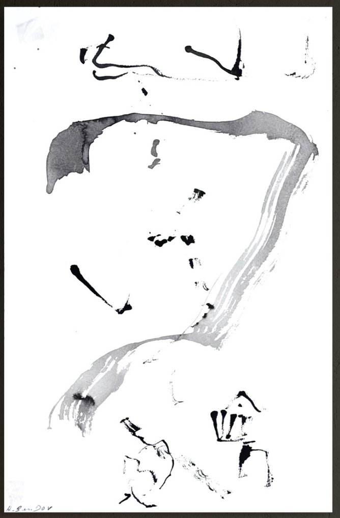 Hanna Ben Dov (1919-2009) - Belle abstraction lyrique c.1960 - Nouvelle École de Paris #1.0