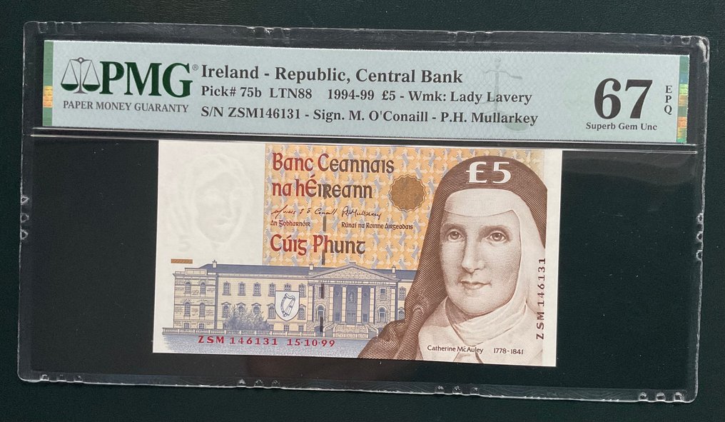 Irlanda. - 5 Pounds - 1999 - Pick 75b  (Sem preço de reserva) #1.0