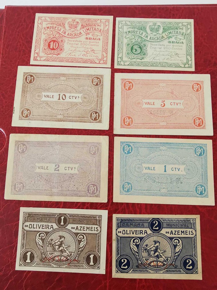 Portugal. - 8 Banknotes - Various Dates  (Sin precio de reserva) #1.0