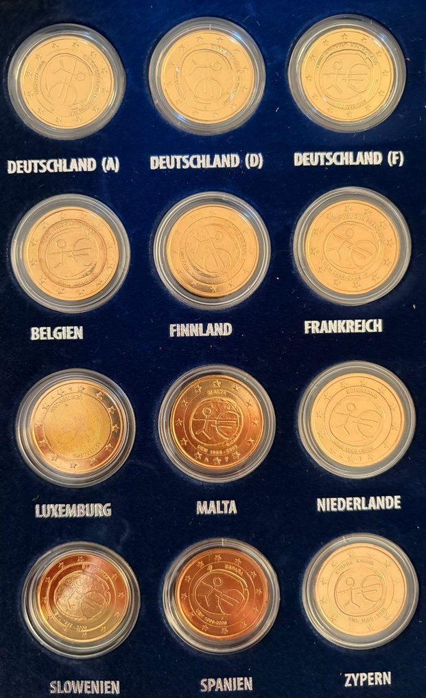 Ευρώπη. 2 Euro 2009 "10 Jaar EMU" (21 colored coins)  (χωρίς τιμή ασφαλείας) #1.0