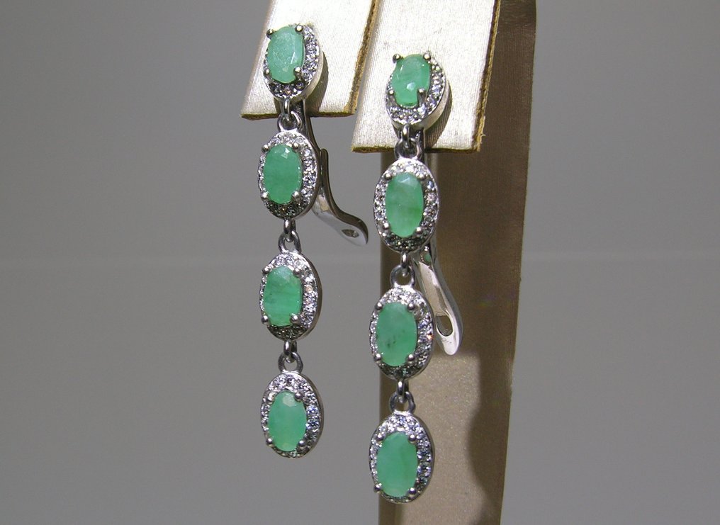 Σμαράγδι δαχτυλίδι - Ύψος: 38 mm - Πλάτος: 5.3 mm- 4 g - (2) #4.3