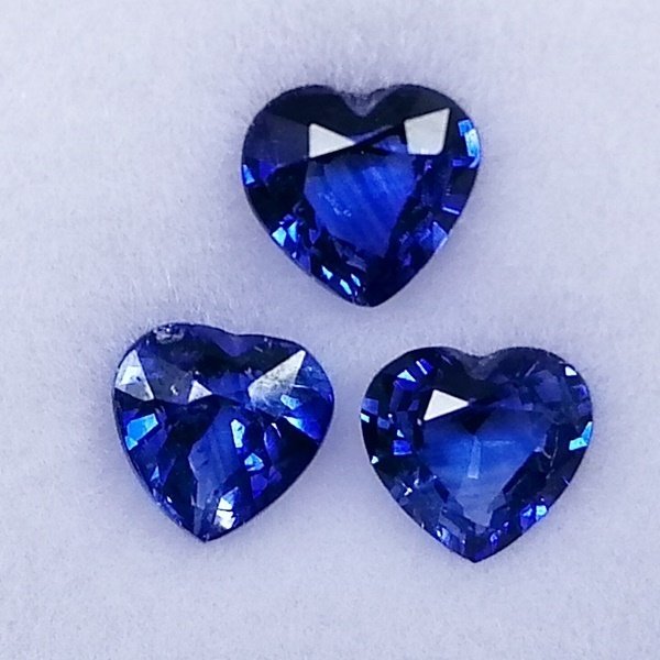 3 pcs Niebieski Szafir - 1.33 ct - Instituto Gemólogico Español (IGE) #1.0