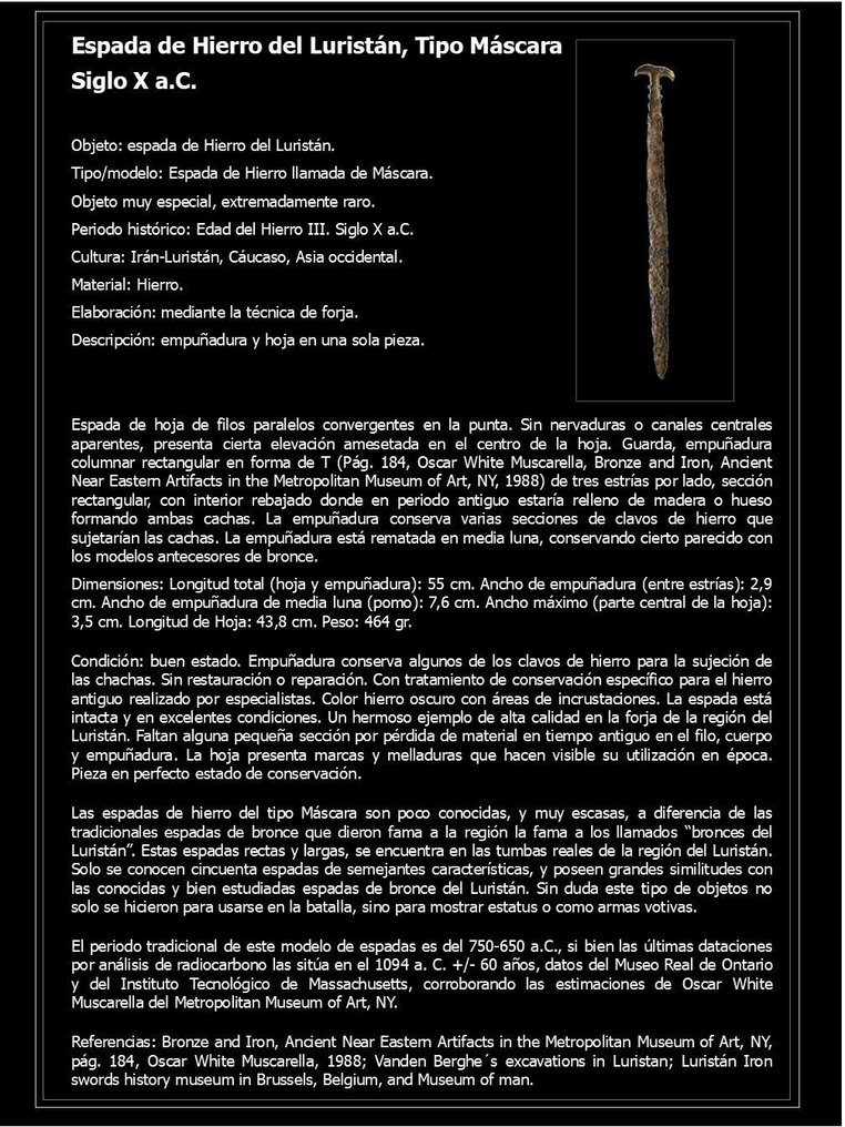 洛雷斯坦 鐵（鑄／鍛） 劍 - 55 cm  (沒有保留價) #3.2