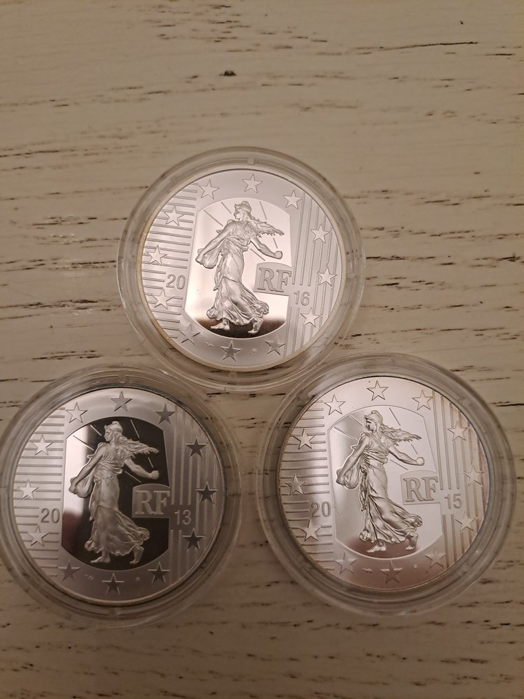 Γαλλία. 10 Euro 2013/2016 (3 monnaies) Proof  (χωρίς τιμή ασφαλείας) #1.0