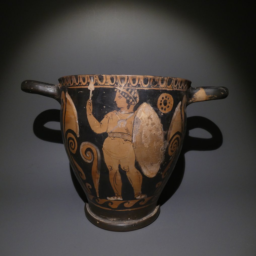 古希腊,大希腊 陶器 大天空瓶。长27厘米。阿普利亚,公元前4世纪。 #1.0