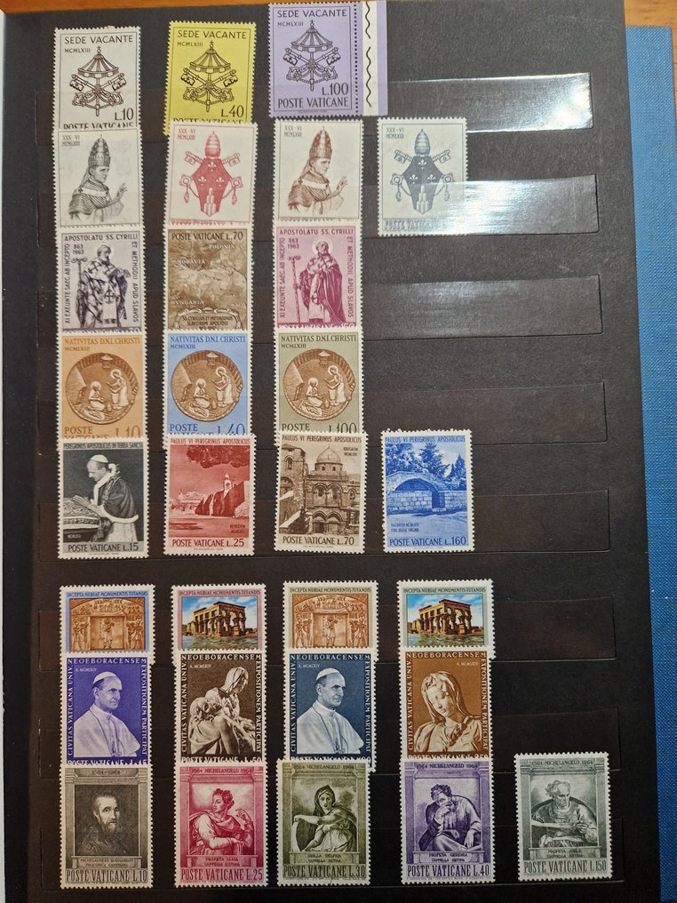 梵蒂岡城 1963/1999 - 梵蒂冈。完整年份1963/99，包括航空邮寄、邮票册和小册子。橡胶完整，覆盖3。 #1.0