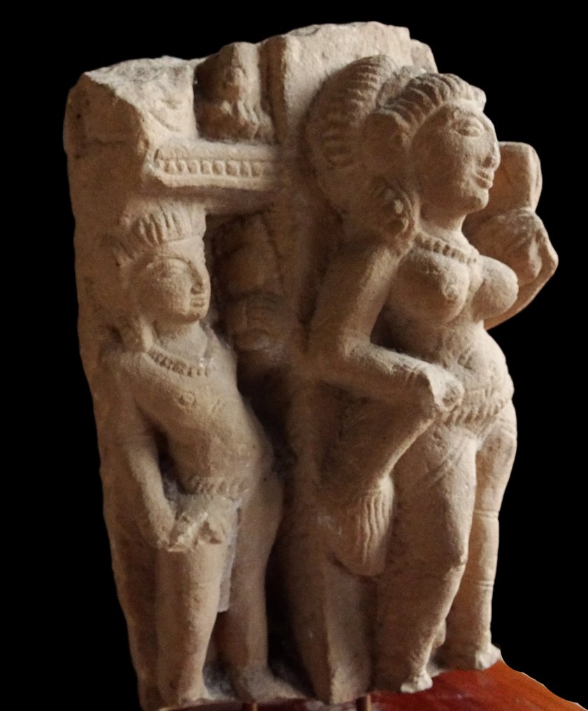 Μεσαιωνική Ινδία Ανάγλυφο σε ροζ πηλό - Parvati - Rajasthan 11ος/12ος αιώνας #4.3