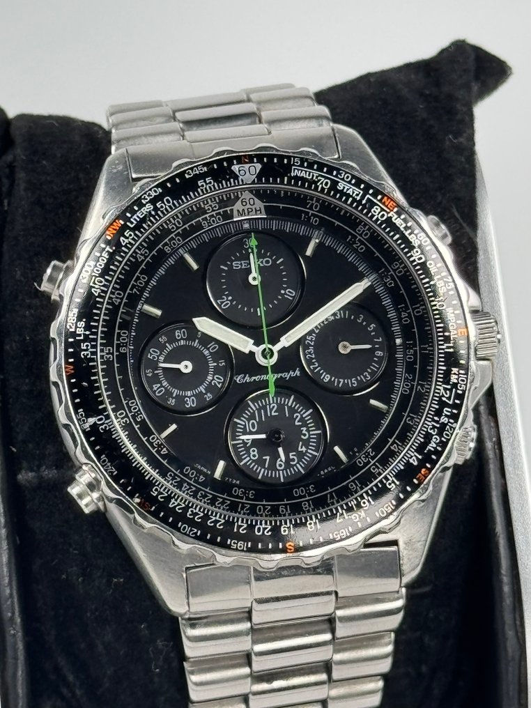 Seiko - Flightmaster Chronograph - 没有保留价 - 7T34-6A20 - 男士 - 1992 #1.0