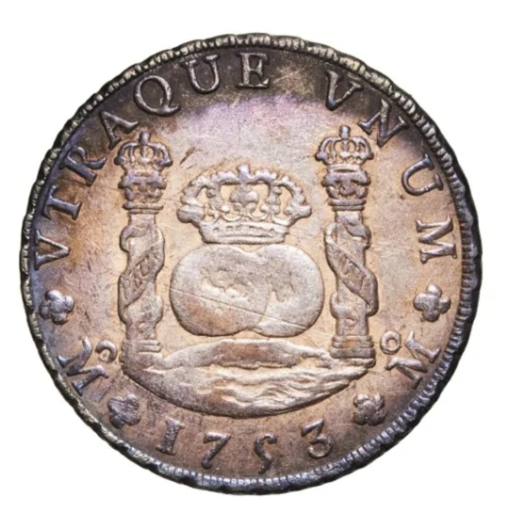 Spanien. Ferdinand 6.. 8 Reales 1753 Mexico M #1.0