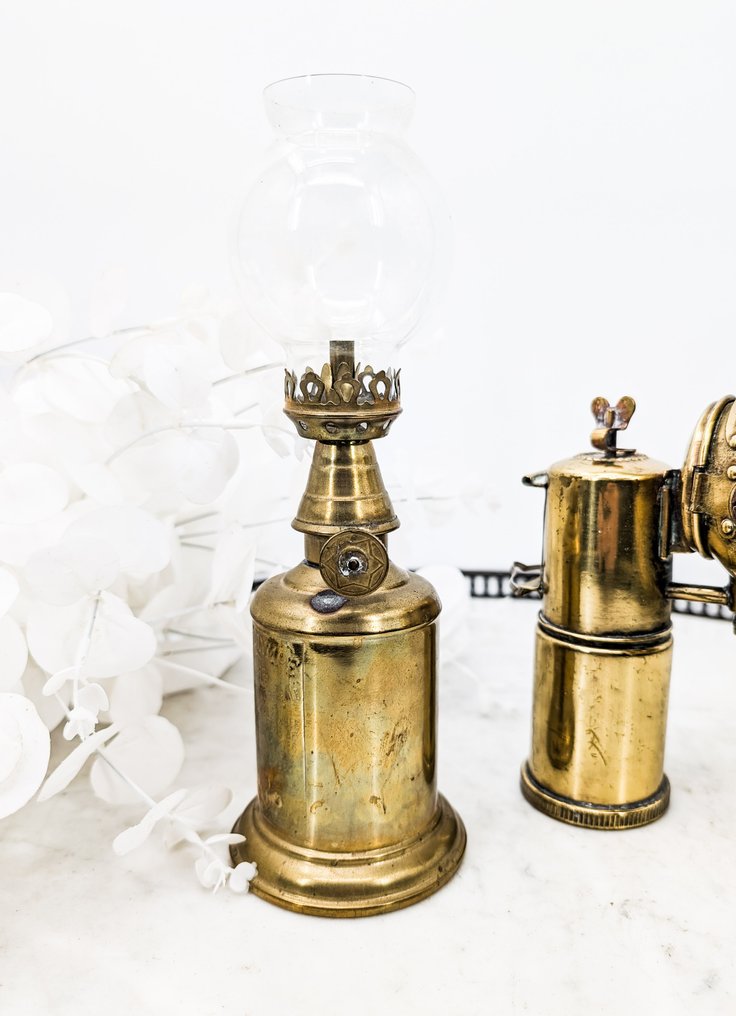 lot de 2 lampes Antique - Λαμπτήρας κηροζίνης (2) - Ορείχαλκος - Φανάρι ποδηλάτου και Olympe. #3.2