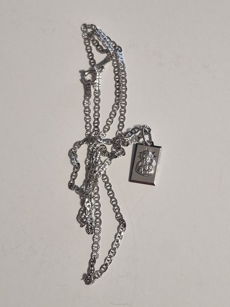 No reserve price - 2 piece jewellery set - 14 kt. White gold #1.0