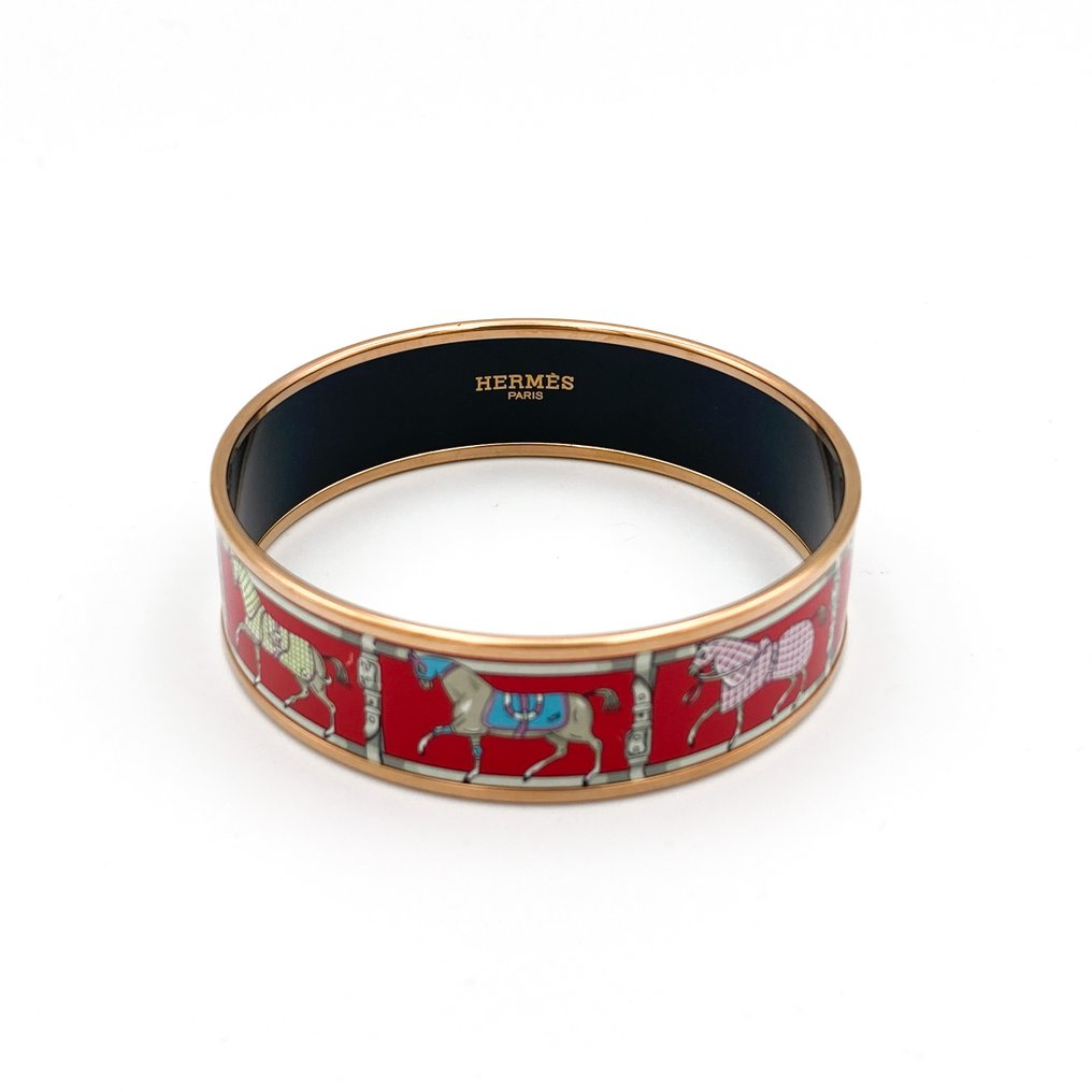 Hermès - Μέταλλο - Μπανγκλ - Χρυσό/Κόκκινο #1.0