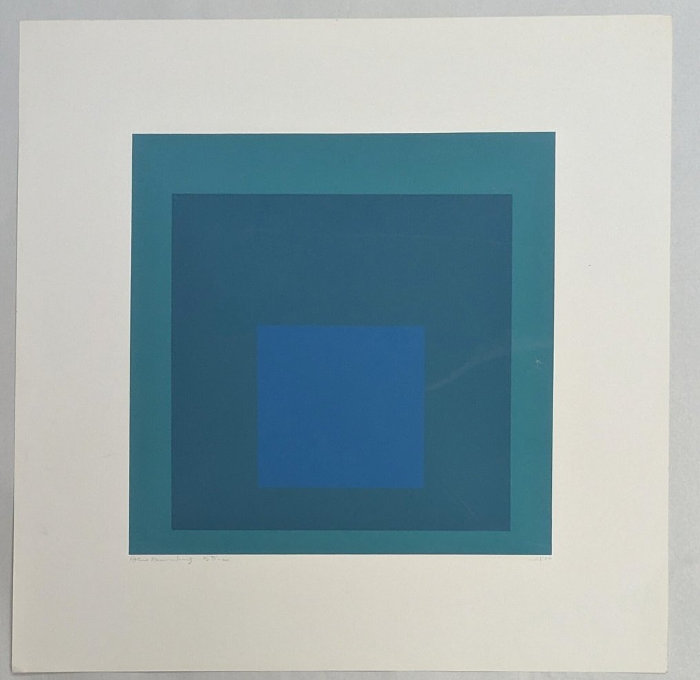 Josef Albers (1888-1976) - Blue Reminding 1966 #3.2