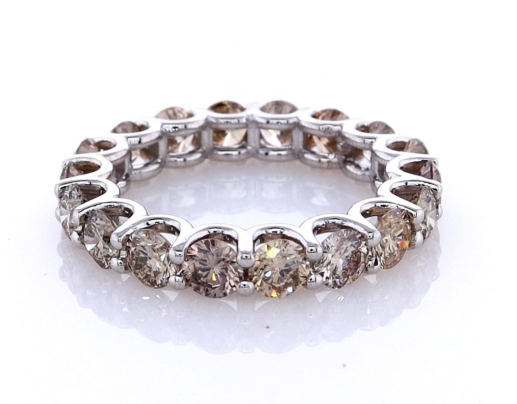 χωρίς τιμή ασφαλείας - Δαχτυλίδι - 14 καράτια Λευκός χρυσός -  2.88ct. tw. Διαμάντι (Φυσικού χρώματος) #2.1