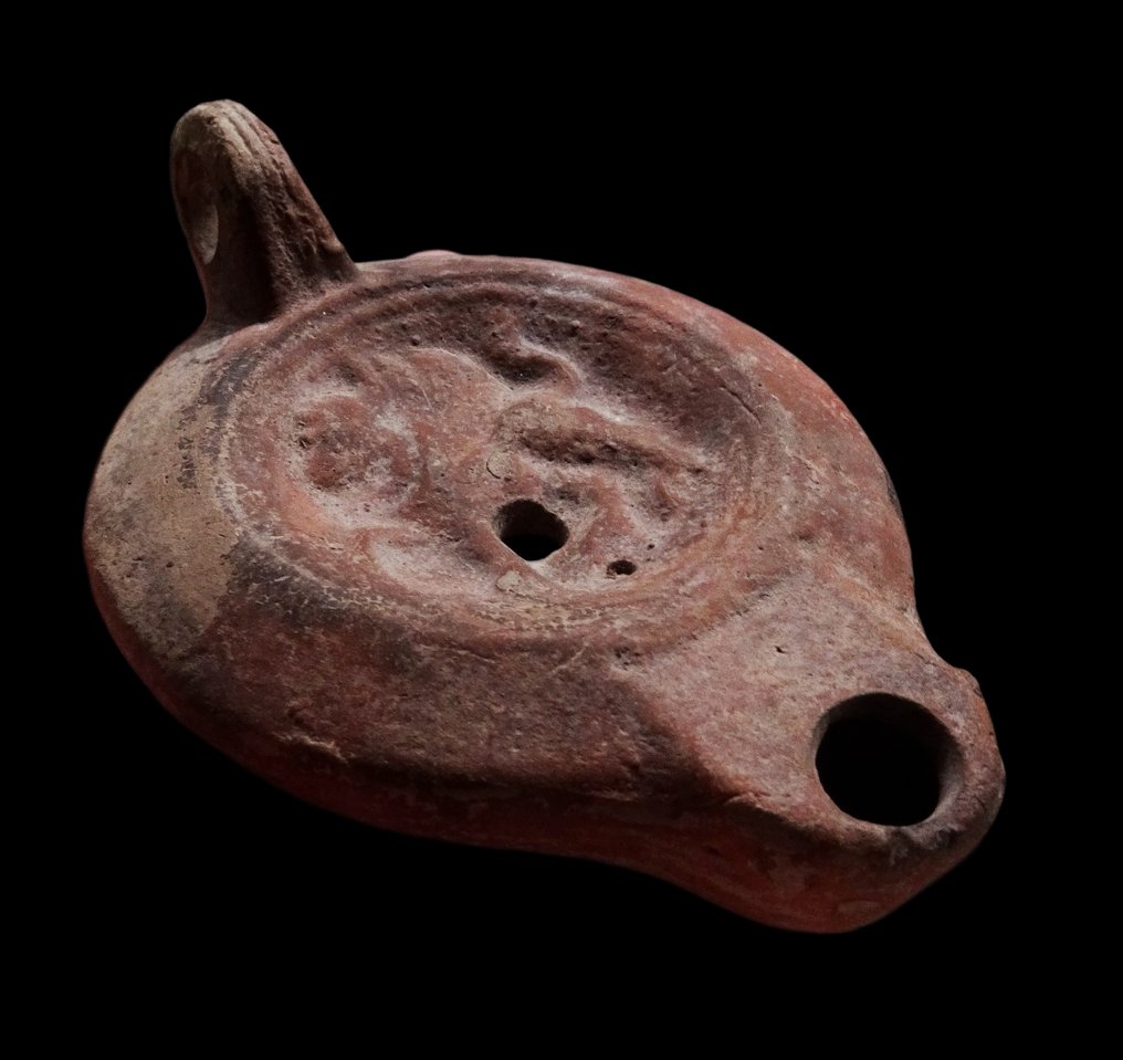 Αρχαία Ρωμαϊκή Λάμπα λαδιού - Πήγασος - μάρκα κεραμέα MNOVIVST - 2ος αιώνας μ.Χ. #4.3