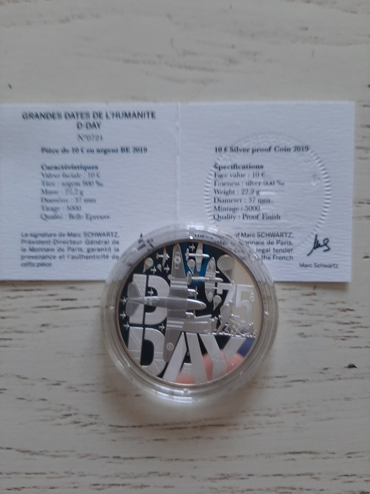 Γαλλία. 10 Euro 2010/2019 (3 monnaies) Proof  (χωρίς τιμή ασφαλείας) #3.2