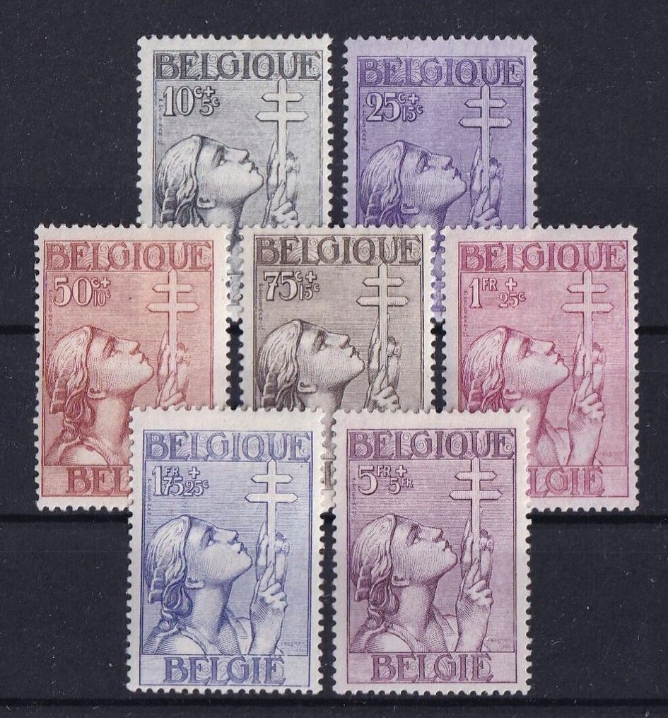 Belgio 1933 - Kruis van Lotharingen - OBP/COB 377/83 #1.0