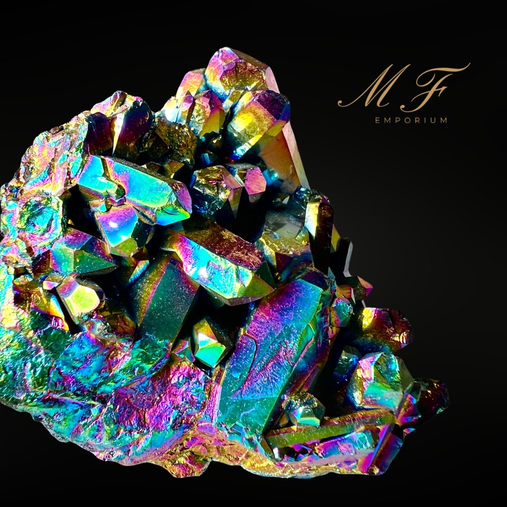 Φυσική δρούζα χαλαζία Aura Κρύσταλλοι - Ύψος: 70 mm - Πλάτος: 70 mm- 200 g - (1) #1.0