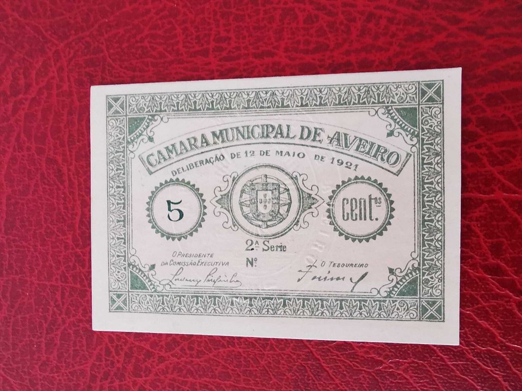 Portugal. - 1, 2, 4, 5 and 10 Cent - 1921 - Aveiro  (Sin precio de reserva) #3.2