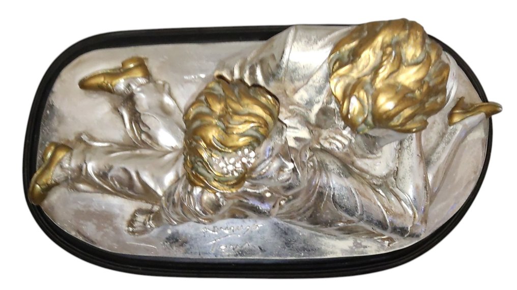 Statue, La Coppia III (1980) - 26 cm - .925 silver #1.0