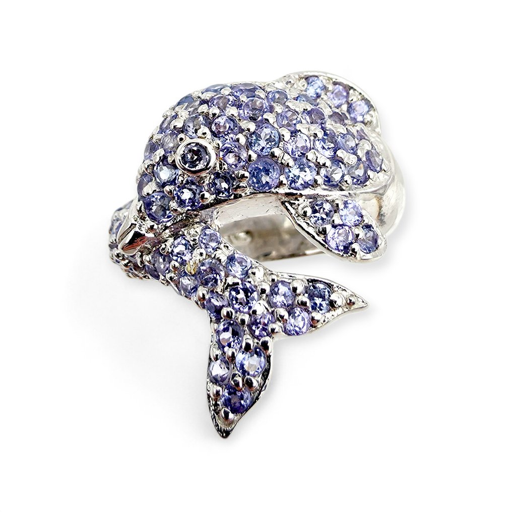 χωρίς τιμή ασφαλείας - Δαχτυλίδι Ασημί - Τανζανίτης (Πιστοποιημένος) #4.3