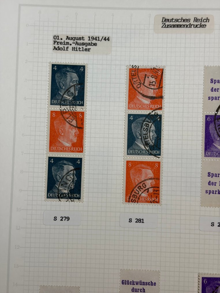 Γερμανική Αυτοκρατορία  - Συλλογή Γερμανικής Αυτοκρατορίας: 3 σελίδες συλλογή (Χίτλερ 1941-44) #3.2