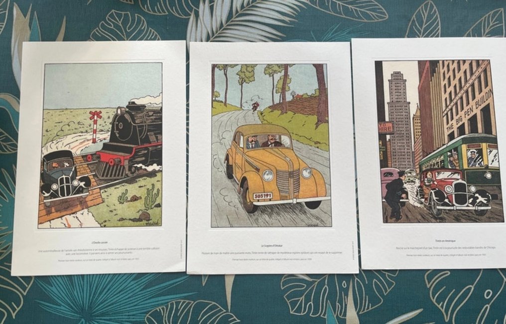 Documento - Hergé - Tintin en Amérique - 3 lithographies - 2019 #1.0