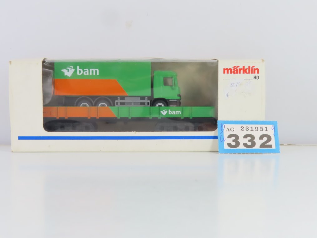 Märklin H0 - 4473 - Modelltog godsvogn (1) - BAM low sideboard wagon with load - NS #4.3