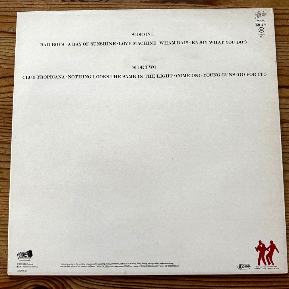 WHAM - 4 great records - Titluri multiple - Albume LP (mai multe articole) - 1983 #2.1