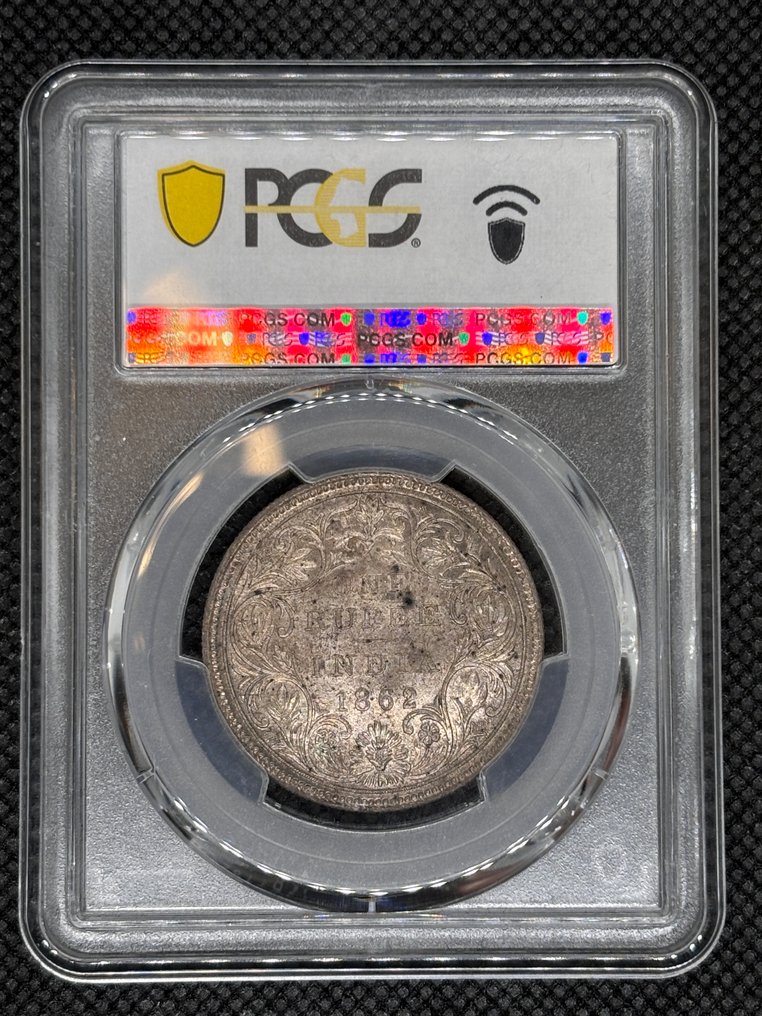 英屬印度. 維多利亞. 1 Rupee 1862 PCGS MS63 (沒有保留價) #1.0