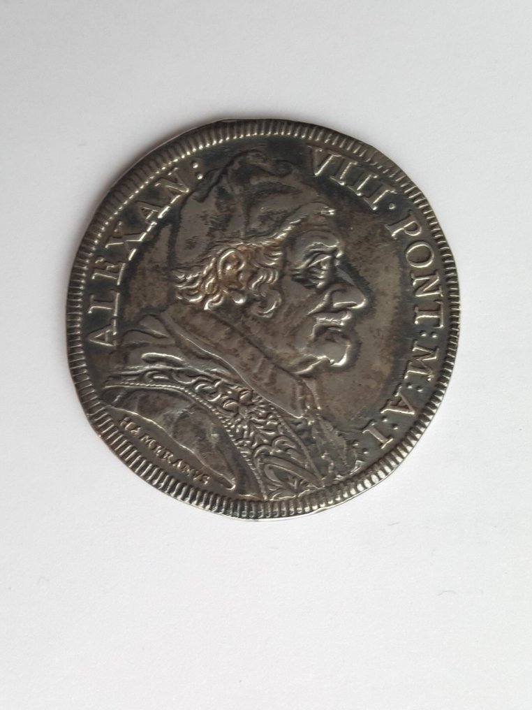 . 意大利- 教皇國 Alexander VIII (1610-1691). Scudo 1690 #2.1