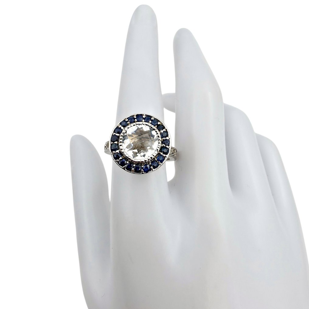 χωρίς τιμή ασφαλείας - Δαχτυλίδι Ασημί - Sapphire (Πιστοποιημένο) #4.3