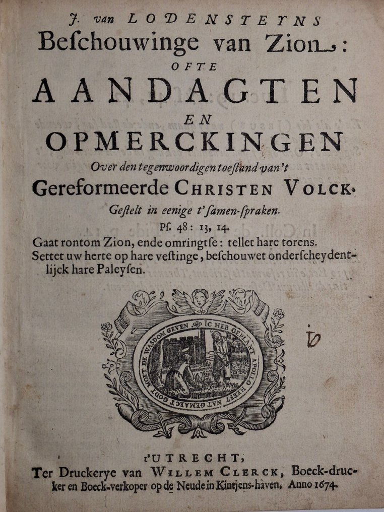 [gereformeerd] - J. van Lodensteyn - beschouwinge van Zion - 1674 #1.0