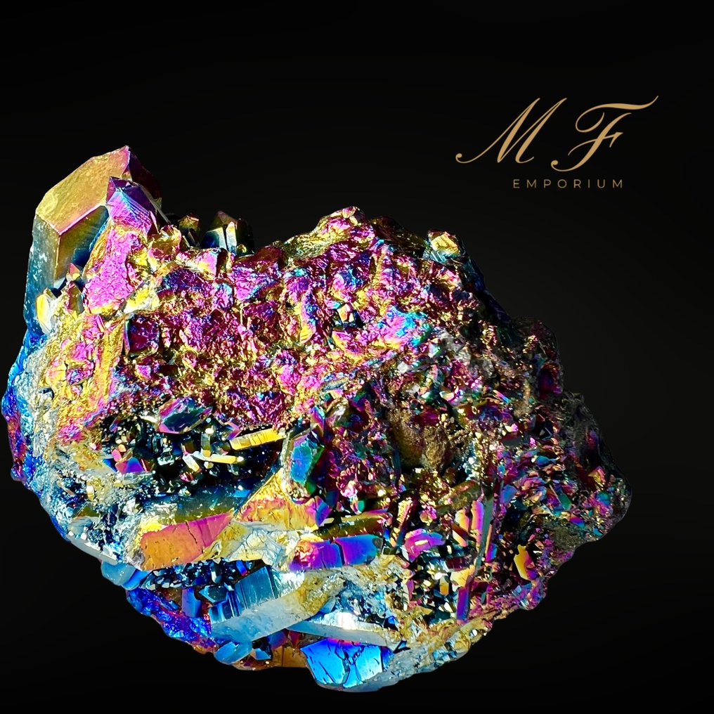 Φυσική δρούζα χαλαζία Aura Κρύσταλλοι - Ύψος: 70 mm - Πλάτος: 70 mm- 200 g - (1) #1.0