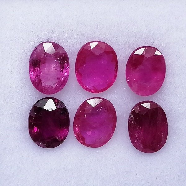 6 pcs  红色 红宝石  - 2.08 ct - 西班牙宝石学院（IGE） - 次要的 #3.2