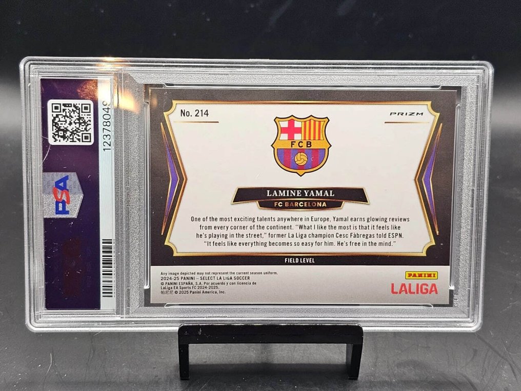 2024/25 Panini Select La Liga Lamine Yamal #214 White Sparkle - PSA 10 - 1 Graded card #1.0
