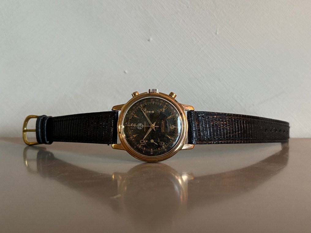 Dollar Watch - Black Gilt Chronograph - Sem preço de reserva - Venus 210 - Homem - 1950-1959 #1.0