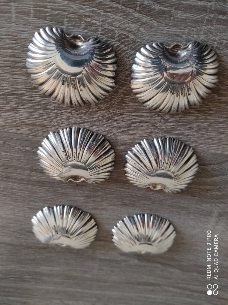 Buccellati - 碗 (6) - .925 银 - 一套六个 Buccellati 贝壳碗 #3.2