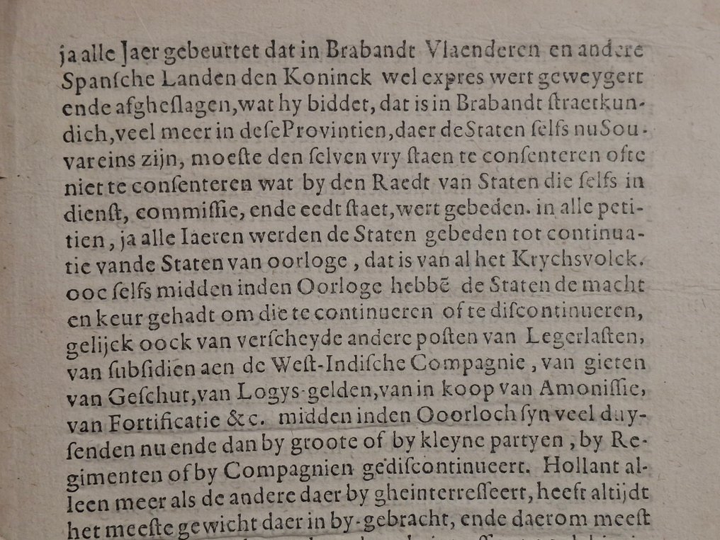 [machtsgreep van stadhouder Willem II] - Aenmerckingen op seeckere propositie in iunio 1650 gedaen in de Hollantsche steden - 1650 #2.1