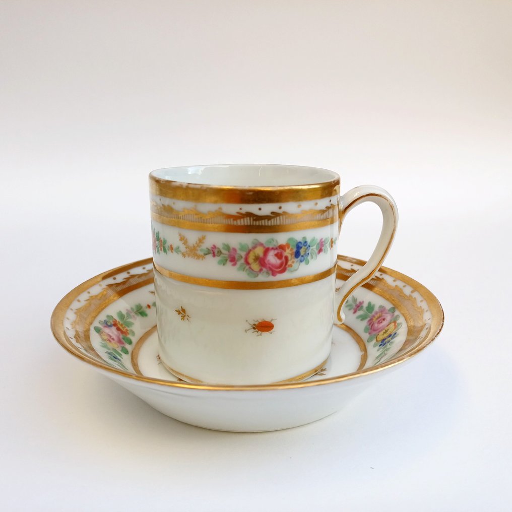 10人用咖啡套装 (20) - bloemen, guirlandes, insecten - 瓷 - 咖啡杯和碟子 #2.1