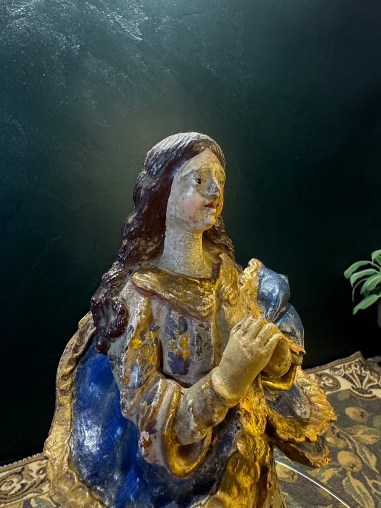 Statue, De Onbevlekte Ontvangenis van de Maagd Maria - 28 cm - Terrakotta #3.2