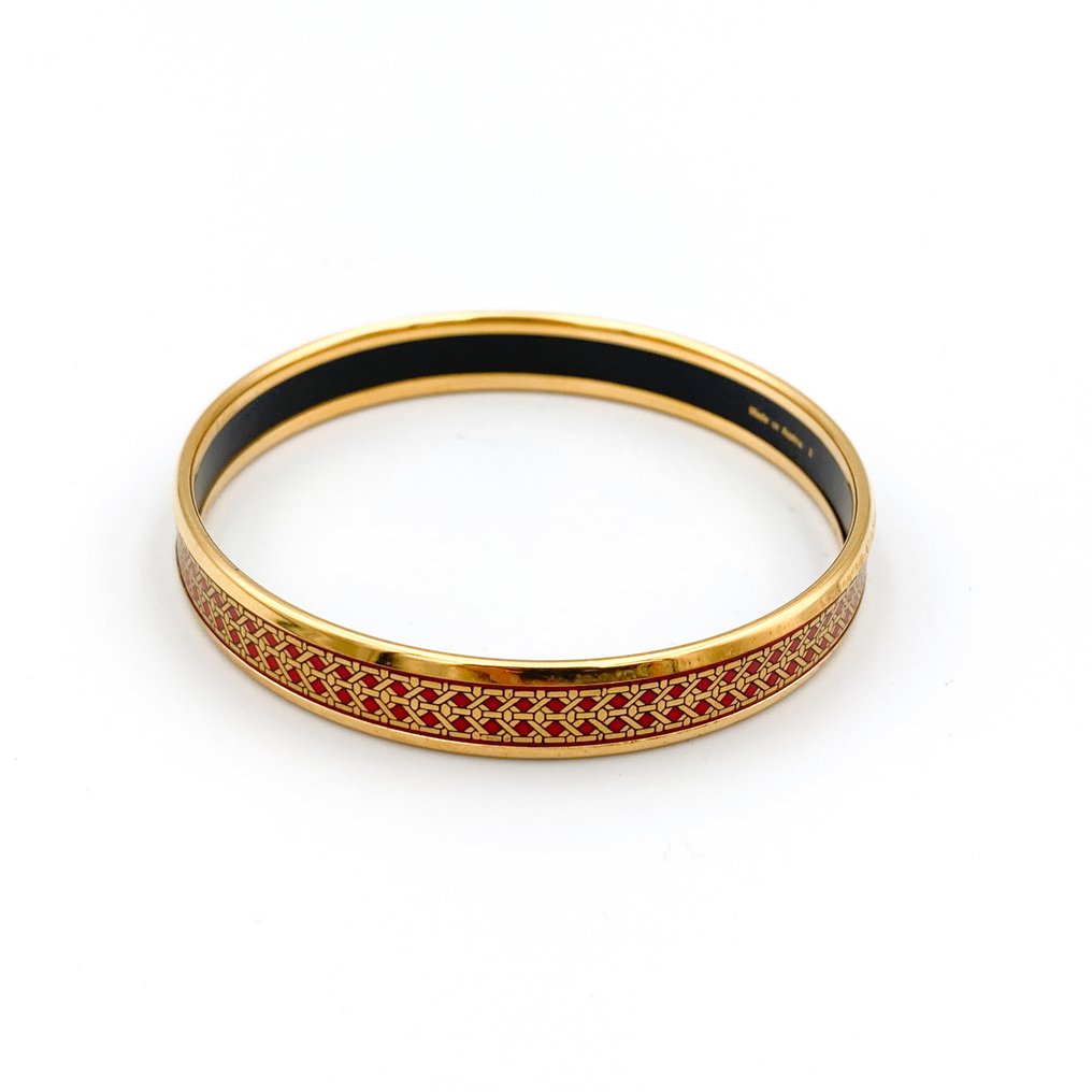 Hermès - Μέταλλο - Μπανγκλ - Χρυσό/Κόκκινο #4.3